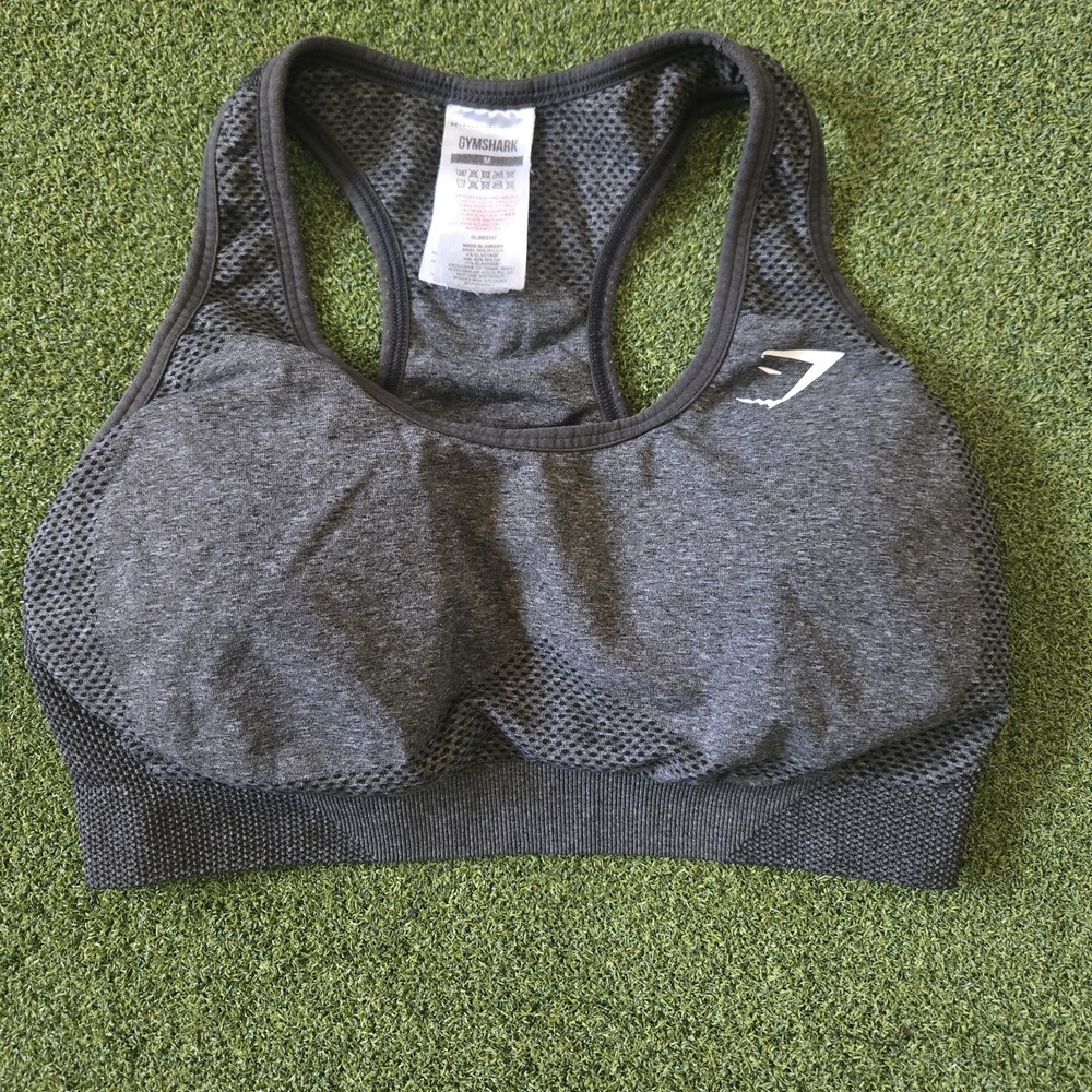 Gymshark Women's Sports Bra Size Medium Charcoal Grey
